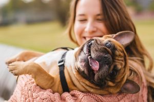 lady with a pug